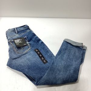 Silver Jeans Girlfriend Universal Fit Mid Rise Skinny 12/29